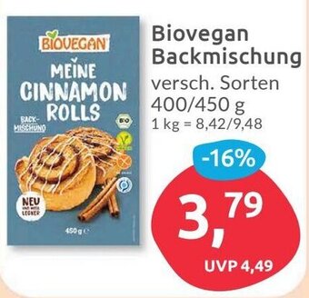 Budni Biovegan Backmischung versch. Sorten 400/450 g Angebot