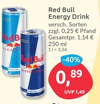 Budni Red Bull Energy Drink 250ml Angebot