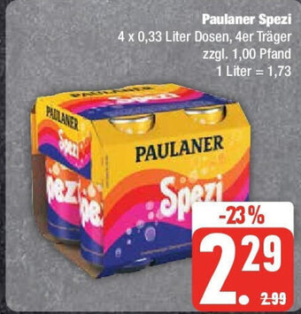 Marktkauf Paulaner Spezi 4*330ml Angebot