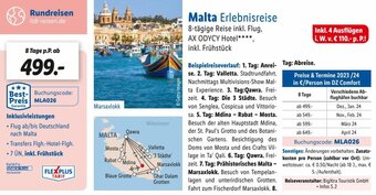 Lidl Malta Erlebnisreise Angebot