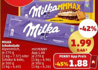 PENNY MILKA Schokolade 270 g/300 g Angebot