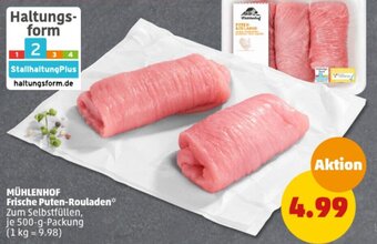 PENNY MÜHLENHOF Frische Puten-Rouladen 500 g Packung Angebot