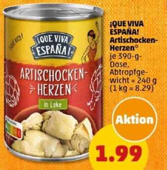 PENNY ¡QUE VIVA ESPAÑA! Artischocken-Herzen 390 g Dose Angebot