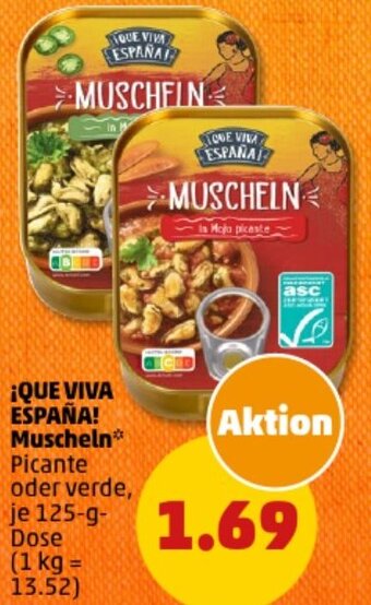 PENNY ¡QUE VIVA ESPAÑA! Muscheln 125 g Dose Angebot