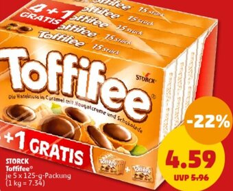 PENNY STORCK Toffifee 5x125 g Packung Angebot