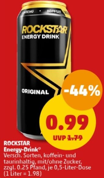 PENNY ROCKSTAR Energy-Drink 0,5 Liter Dose Angebot