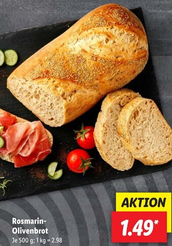 Lidl Rosmarin-Olivenbrot 500 g Angebot