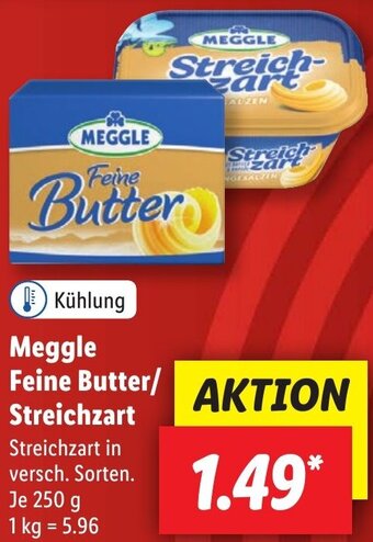 Lidl Meggle Feine Butter/ Streichzart 250 g Angebot