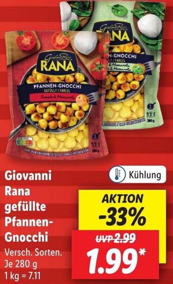 Lidl Giovanni Rana gefüllte Pfannen Gnocchi 280 g Angebot