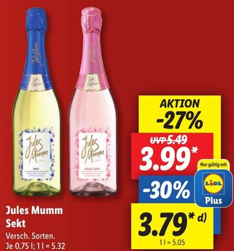 Lidl Jules Mumm Sekt 0,75 L Angebot