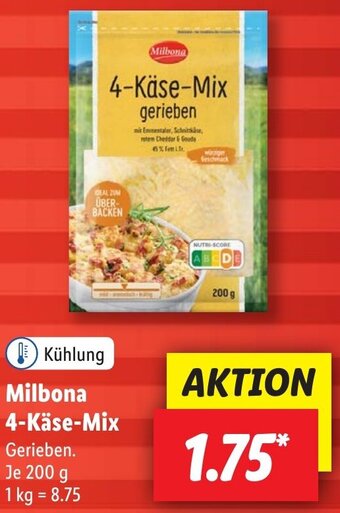 Lidl Milbona 4-Käse-Mix 200 g Angebot
