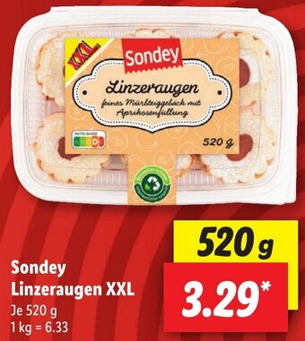 Lidl Sondey Linzeraugen XXL 520 g Angebot