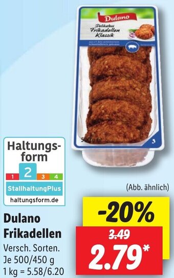 Lidl Dulano Frikadellen 500/450 g Angebot