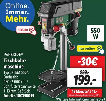 Lidl PARKSIDE Tischbohrmaschine PTBM 550 Angebot