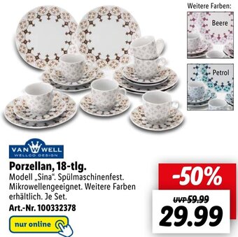 Lidl VAN WELL Porzellan, 18-tlg. Angebot