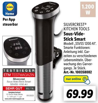 Lidl SILVERCREST KITCHEN TOOLS Sous Vide Stick Smart SSVSS 1200 A1 Angebot