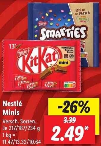 Lidl Nestlé Minis 217/187/234 g Angebot