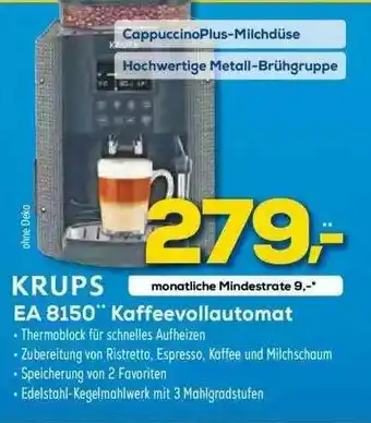 Euronics XXL Krups Ea 8150 Kaffeevollautomat Angebot