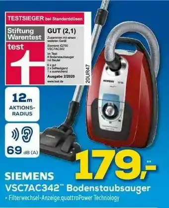 Euronics XXL Siemens Vsc7ac342 Bodenstaubsauger Angebot