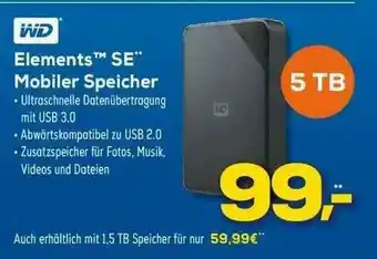 Euronics XXL Wd Elements Se Mobiler Speicher Angebot