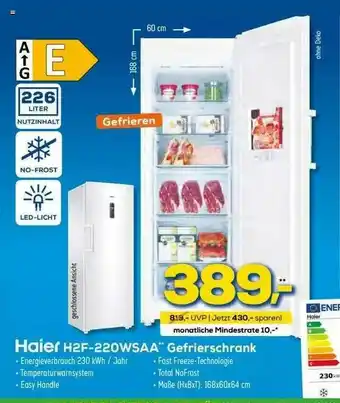 Euronics XXL Haier H2f-220wsaa Gefrierschrank Angebot