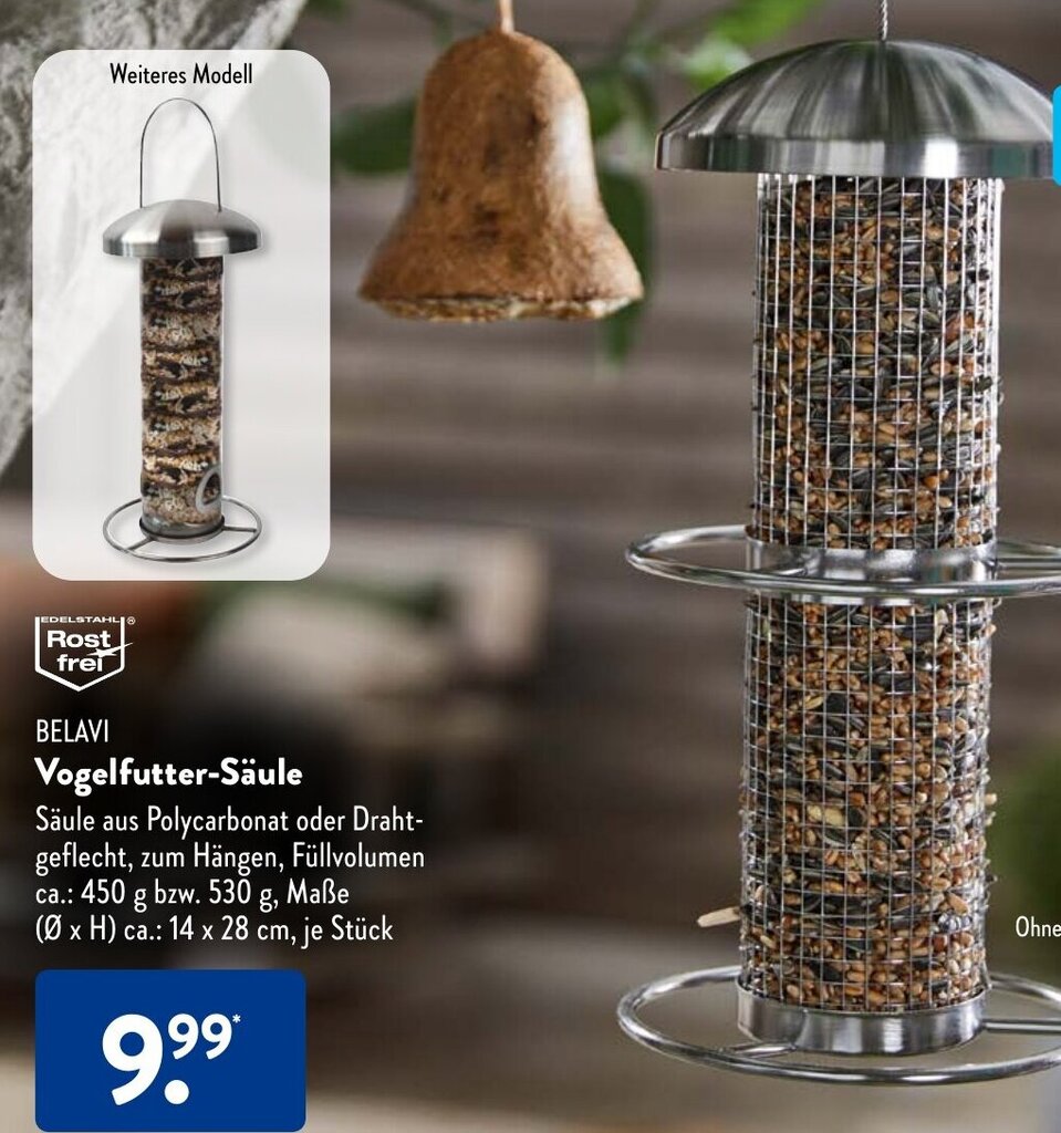 BELAVI VogelfutterSäule Angebot bei Aldi Süd