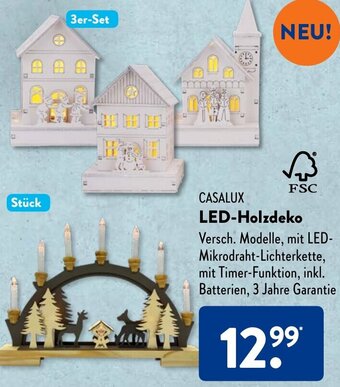 Aldi Süd CASALUX LED-Holzdeko Angebot