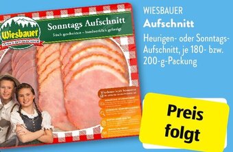 Aldi Süd WIESBAUER Aufschnitt 180-200 g Packung Angebot