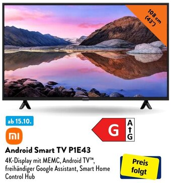 Aldi Süd Xiaomi Android Smart TV P1E43 Angebot