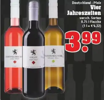 trinkgut Deutschland Pfalz Vier Jahreszeiten 0,75L Angebot