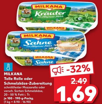 Kaufland MILKANA Tolle Rolle oder Schmelzkäse-Zubereitung 100-190 g Packg. Angebot