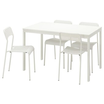 IKEA Vangsta / adde tisch und 4 stühle weiß/weiß Angebot