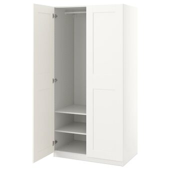 IKEA Pax / grimo kleiderschrank weiß/weiß 100x60x201 cm Angebot