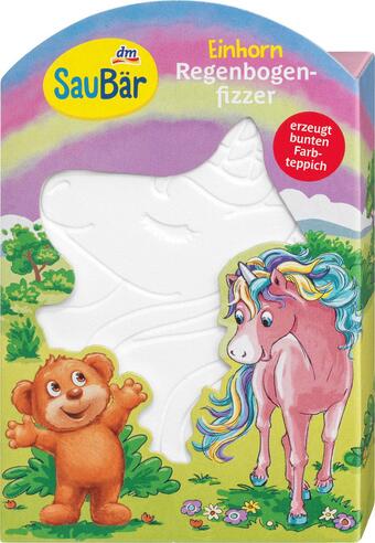 dm drogerie Saubär kinder badezusatz regenbogen badefizzer einhorn Angebot