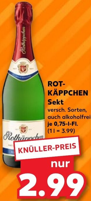 Kaufland ROTKÄPPCHEN Sekt 0,75 L-Fl. Angebot