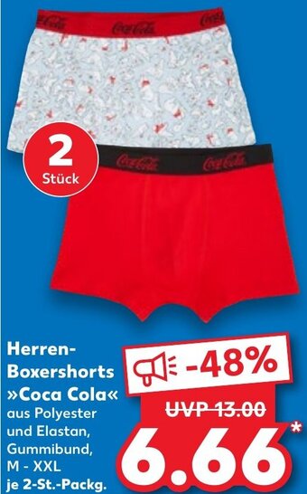 Kaufland Herren-Boxershorts Coca Cola 2 St. Packg. Angebot