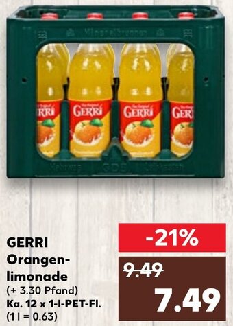 Kaufland GERRI Orangenlimonade Ka. 12 x 1-L-PET-FI. Angebot