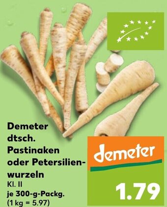 Kaufland Demeter dtsch. Pastinaken oder Petersilienwurzeln 300 g Packg. Angebot