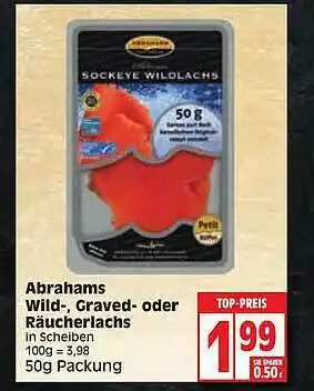 Edeka Abrahams Wild-, Graved- Oder Räucherlachs Angebot