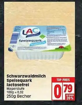 Edeka Schwarzwaldmilch Speisequark Lactosefrei Angebot