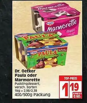 Edeka Dr Oetker Paula Oder Marmorette Angebot