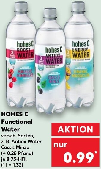 Kaufland HOHES C Functional Water 0,75 L-Fl. Angebot