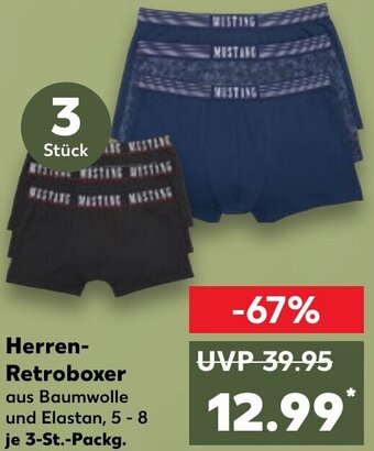 Kaufland Mustang Herren-Retroboxer 3-St. Packg. Angebot