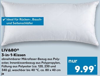 Kaufland LIV&BO 3-in-1 Kissen Angebot