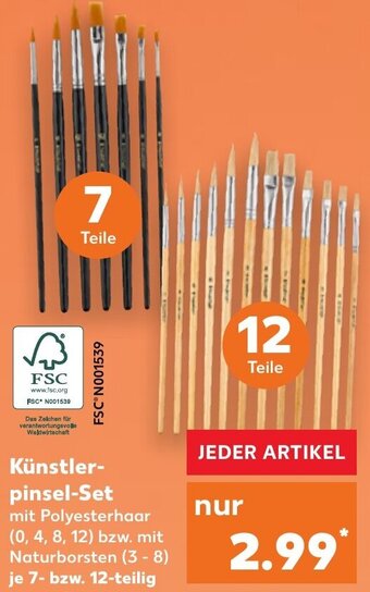 Kaufland Künstlerpinsel Set 7-12 teilig Angebot