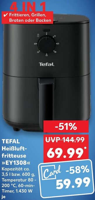 Kaufland TEFAL Heißluftfritteuse EY1308 Angebot