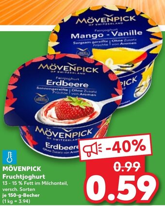 Kaufland MÖVENPICK Fruchtjoghurt 150 g Becher Angebot