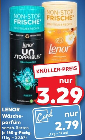 Kaufland LENOR Wäscheparfüm 160 g Packg. Angebot