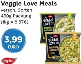 Edeka Niemerszein iglo Veggie Love Meals 450 g Packung Angebot