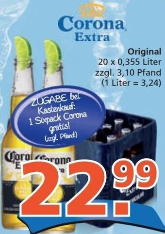 Getränke City Corona Extra Original 20 x 0,355 Liter Angebot